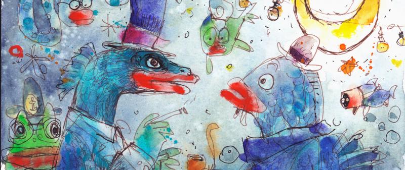 Tiere mit Humor und Charakter Zeichen