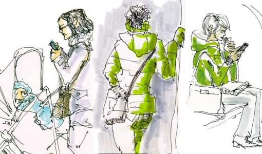 Menschen im Urban Sketching