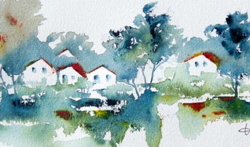After Work: Lockere Aquarell-Landschaften