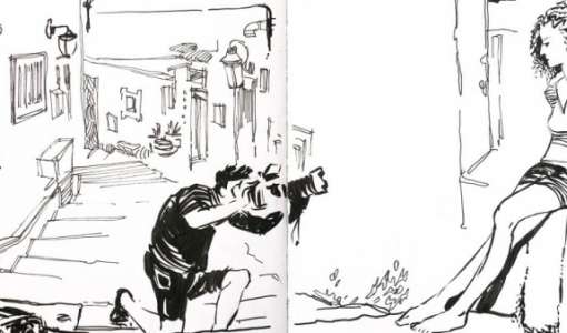 Urban Sketching – schwarz auf weiß