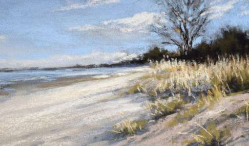 Küstenlandschaft in Pastell