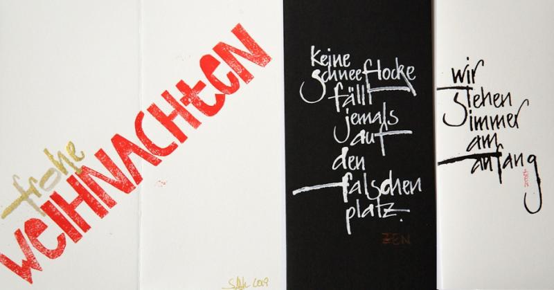 Moderne Kalligrafie zur Weihnachtszeit